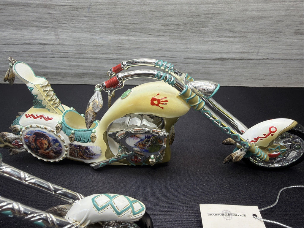 Vintage Bradford Exchange ‘Mystic Cruiser' Indian Native American Motorcycle X29