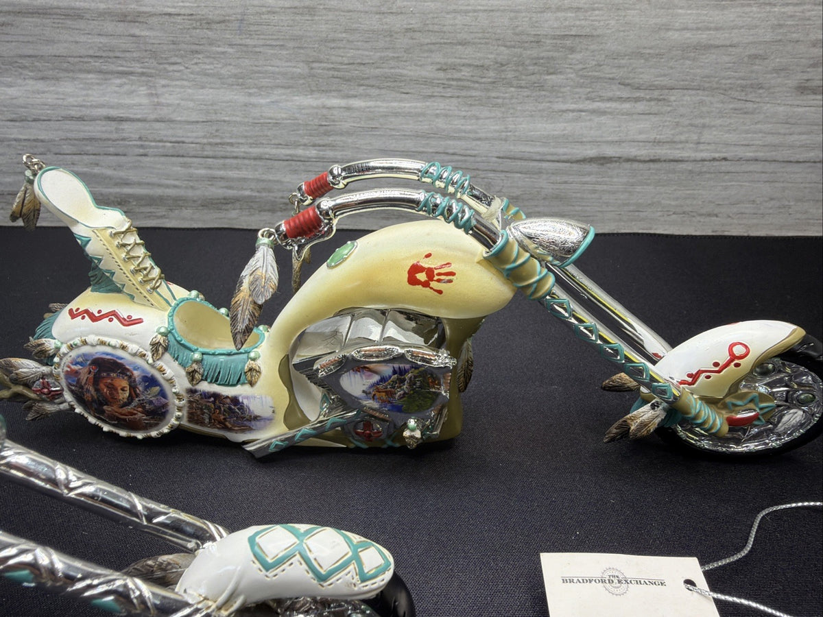 Vintage Bradford Exchange ‘Mystic Cruiser' Indian Native American Motorcycle X29