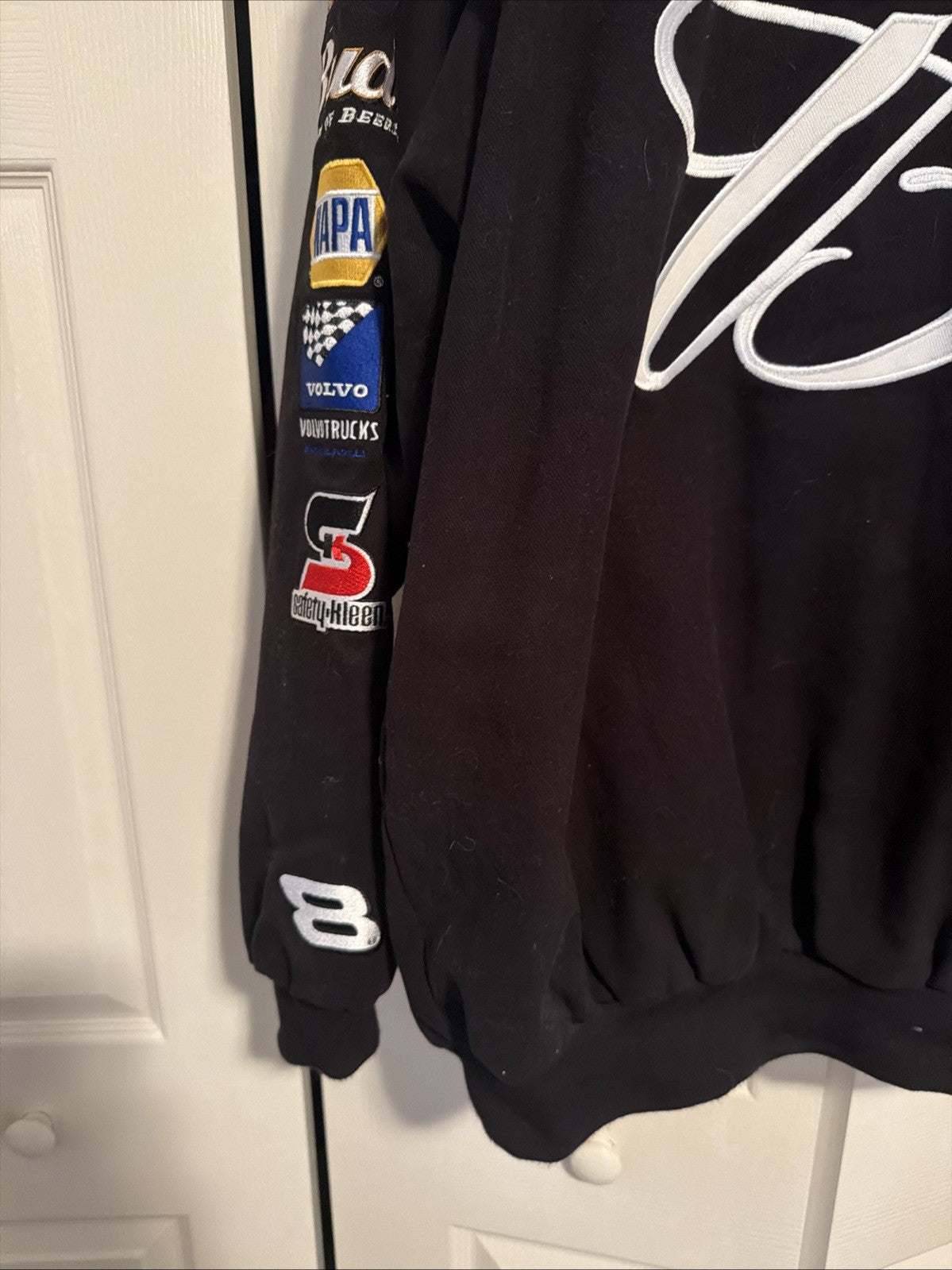 Dale Earnhardt Jr. VTG RARE #8 Budweiser Jacket Black Large Chase Authentics NWT14