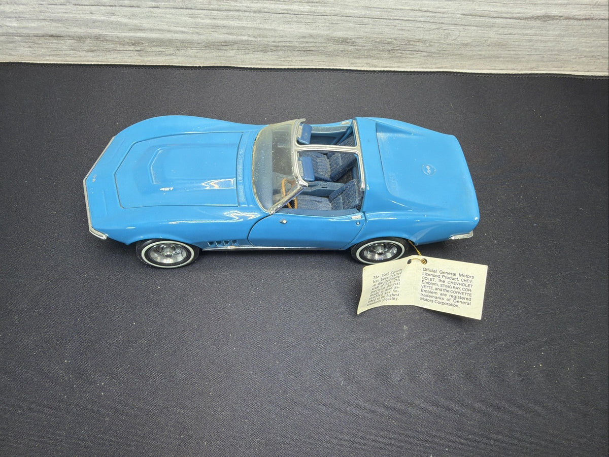 1968 Chevrolet Corvette, Franklin Mint, 1/24 Scale Diecast Model, Blue No Box2