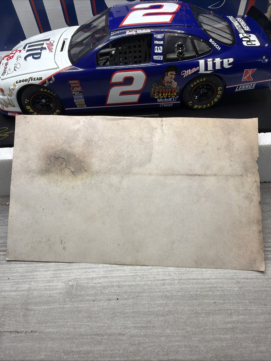 Revell 1:18 Collection 1998 Ford Taurus Miller ELVIS Rusty Wallace BOX DAMAGE2