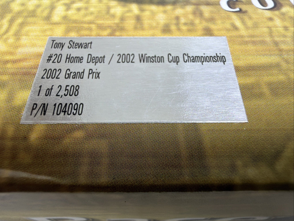 Tony Stewart Signed #20 2002 Winston Cup Champion 24kt Gold Race Fans 1:24 COA15