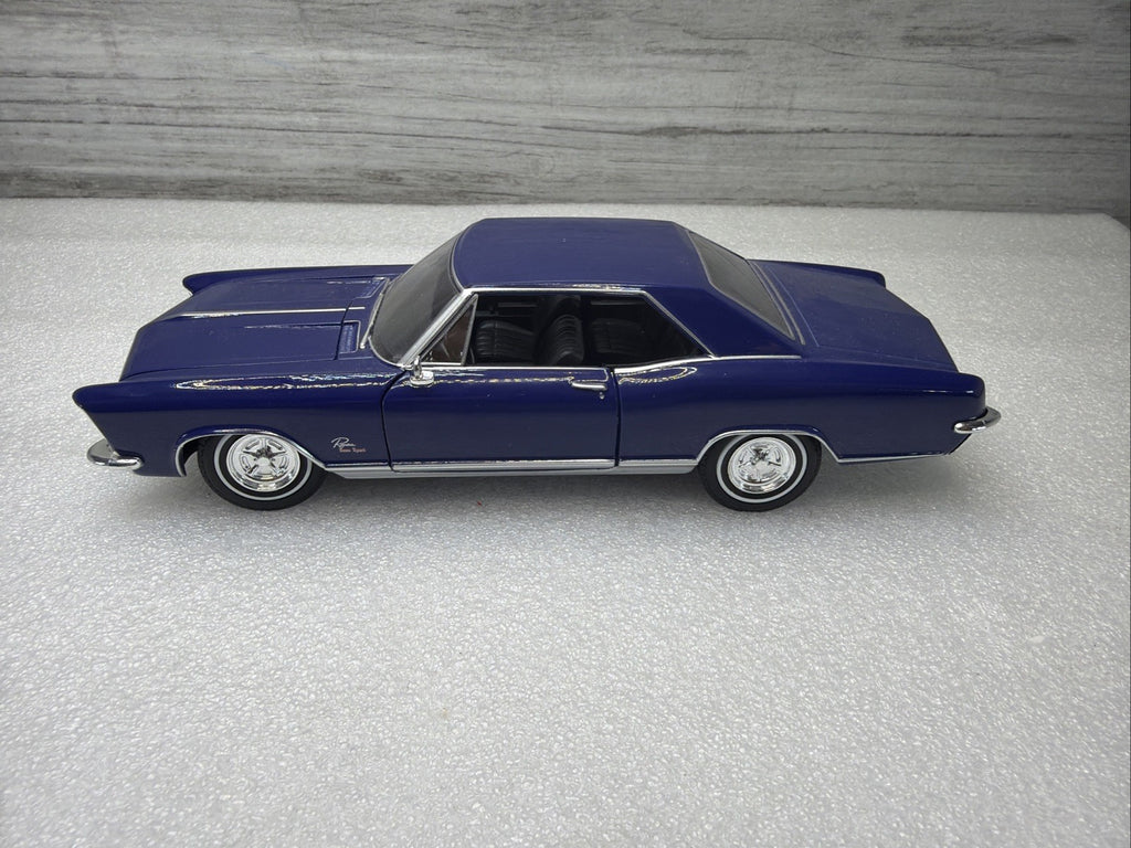 1965 BUICK RIVIERA GRAND SPORT HARD TOP WELLY 24072 1/24 DIECAST CAR BLUE NO BOX5
