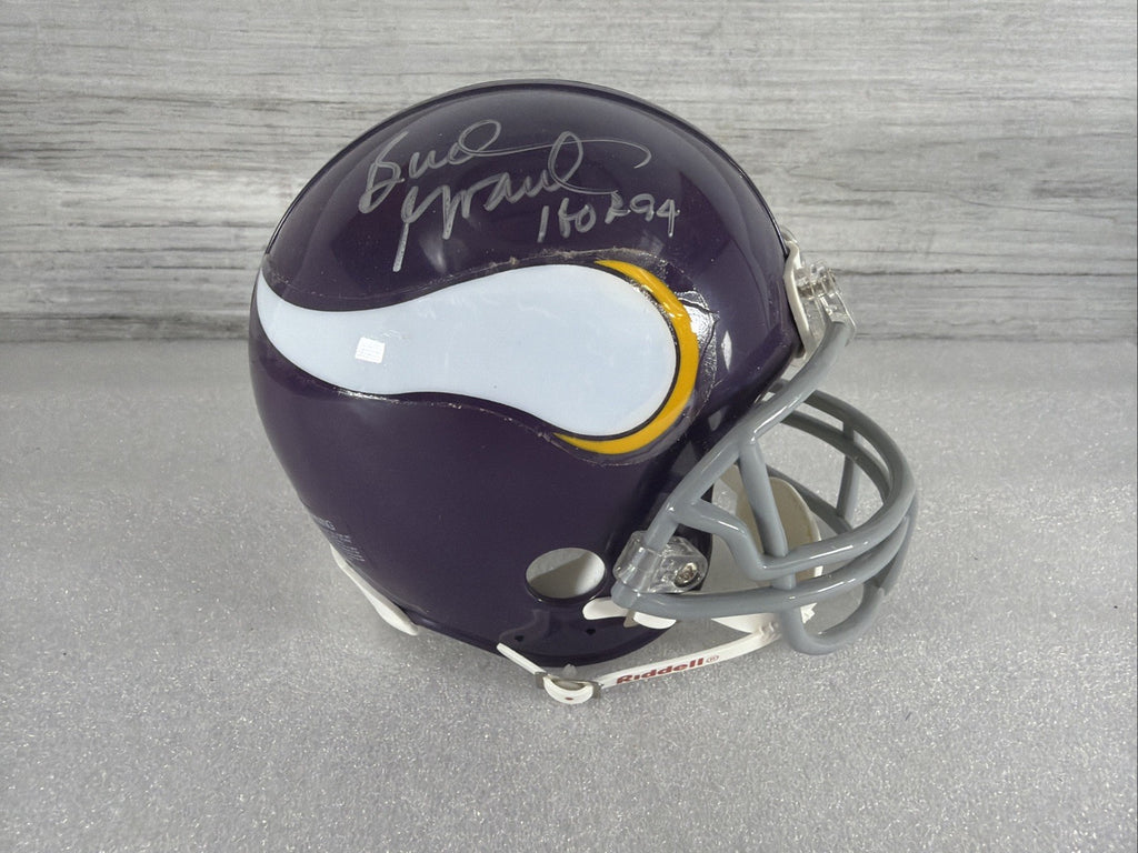 BUD GRANT Signed Minnesota Vikings Mini Helmet NO COA PLEASE READ,AUTHENTIC0