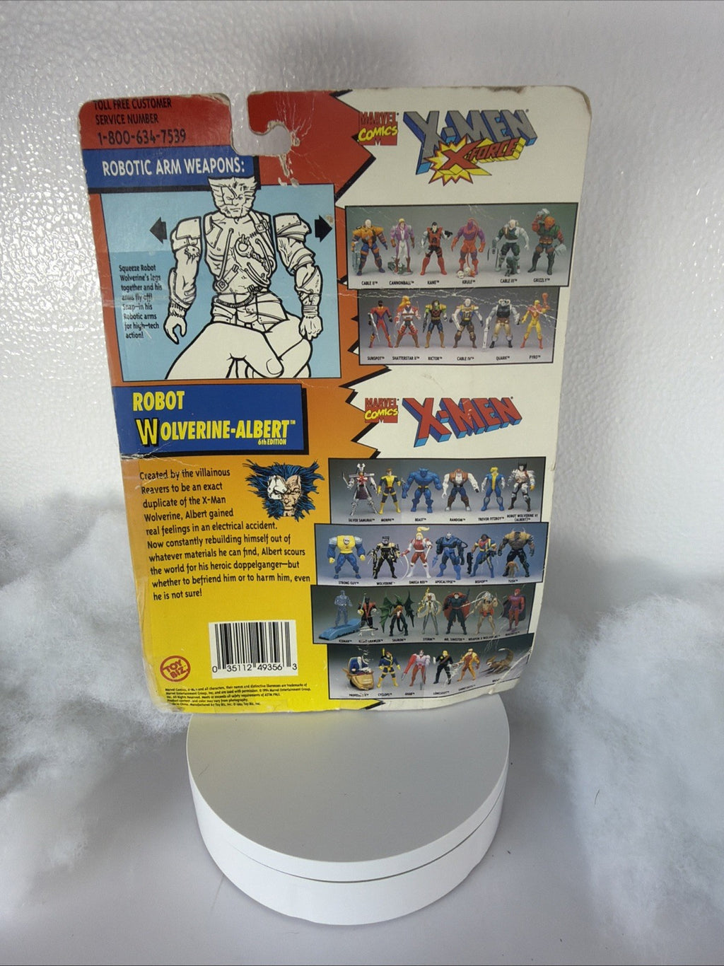 Marvel Uncanny X Men Wolverine Albert 6th Edition Figure ToyBiz 1994 Box Damage5