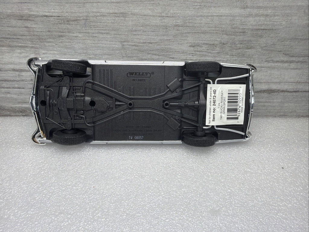1965 BUICK RIVIERA GRAND SPORT HARD TOP WELLY 24072 1/24 DIECAST CAR SILV NO BOX12