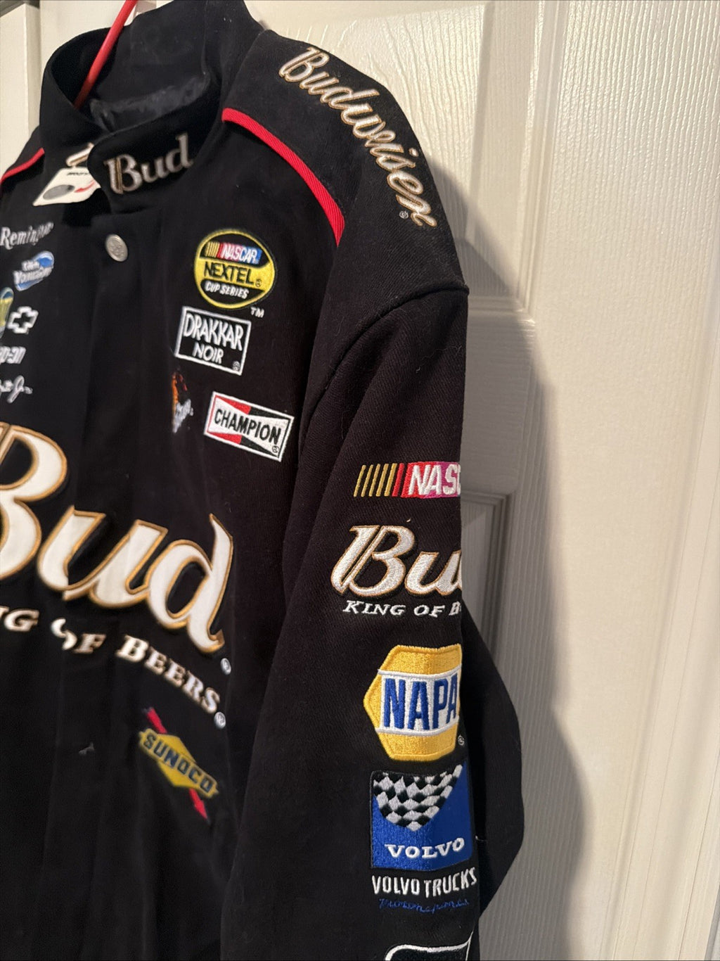 Dale Earnhardt Jr. VTG RARE #8 Budweiser Jacket Black Large Chase Authentics NWT12