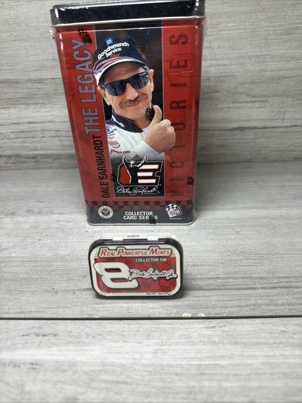 Dale Earnhardt VTG 2004 The Legacy Collector Card Series Tin + Jr  mints Sealed0