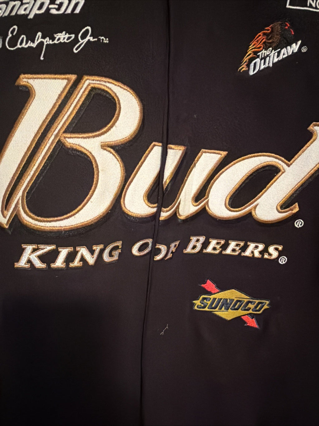 Dale Earnhardt Jr. VTG RARE #8 Budweiser Jacket Black Large Chase Authentics NWT7