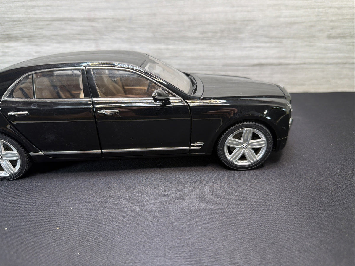 Rare Rastar Bentley Mulsanne 1:18 Diecast Black Model Car No Box Window Damage.2
