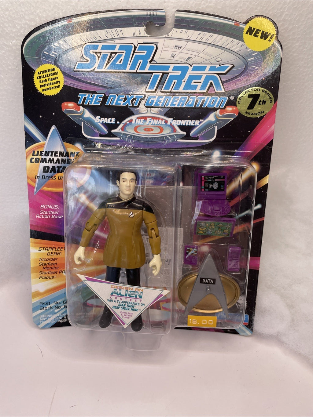Star Trek The Next Generation Lieutenant Commander Data Figure Playmates 19942