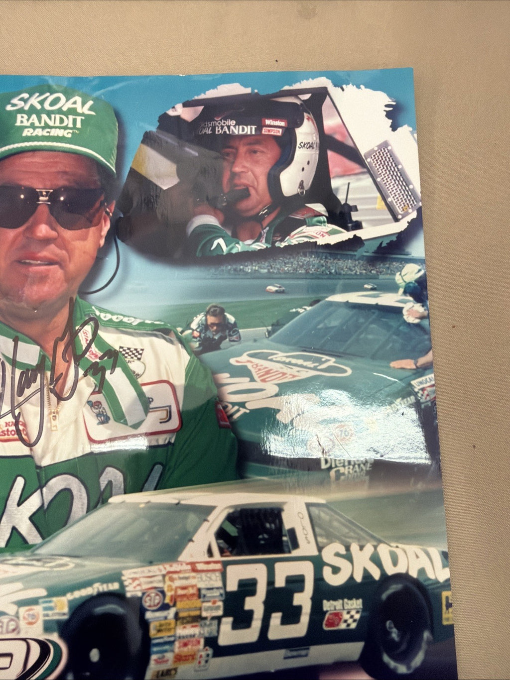 Harry Gant Signed 8x10 Photo File NASCAR #33 Skoal Bandit Racing Autograph2
