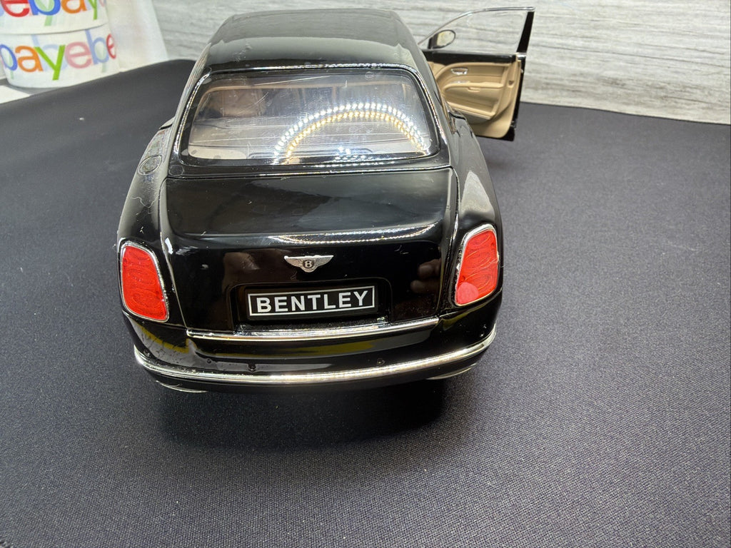 Rare Rastar Bentley Mulsanne 1:18 Diecast Black Model Car No Box Window Damage.13