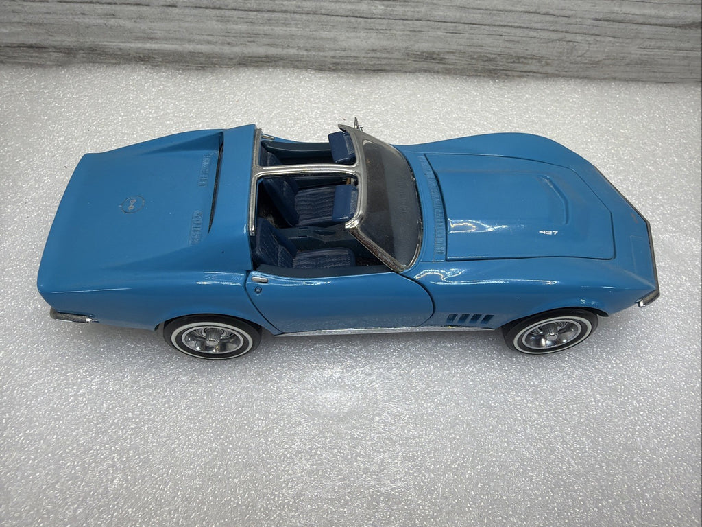 1968 Chevrolet Corvette, Franklin Mint, 1/24 Scale Diecast Model, Blue No Box2