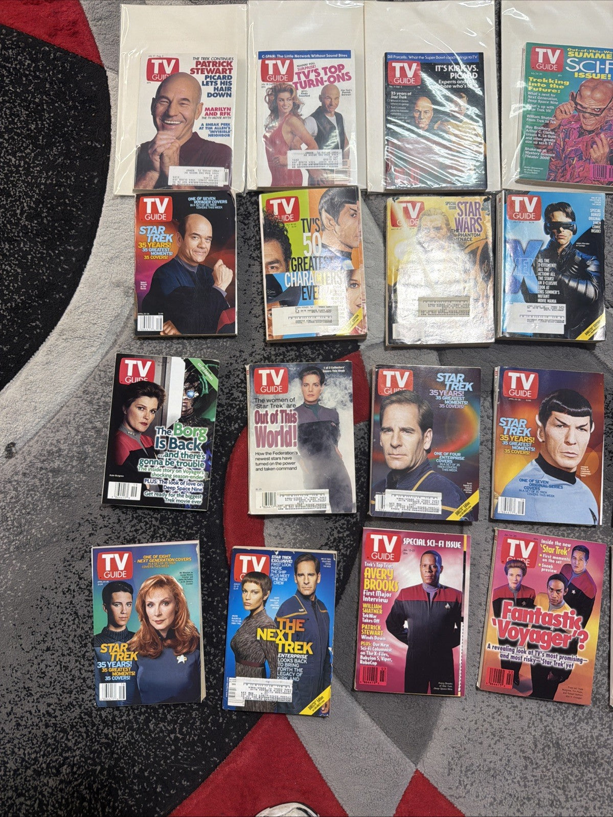2000  2001  TV Guide  book lot classic  Star Trek TV shows large LOT 0f 20.1