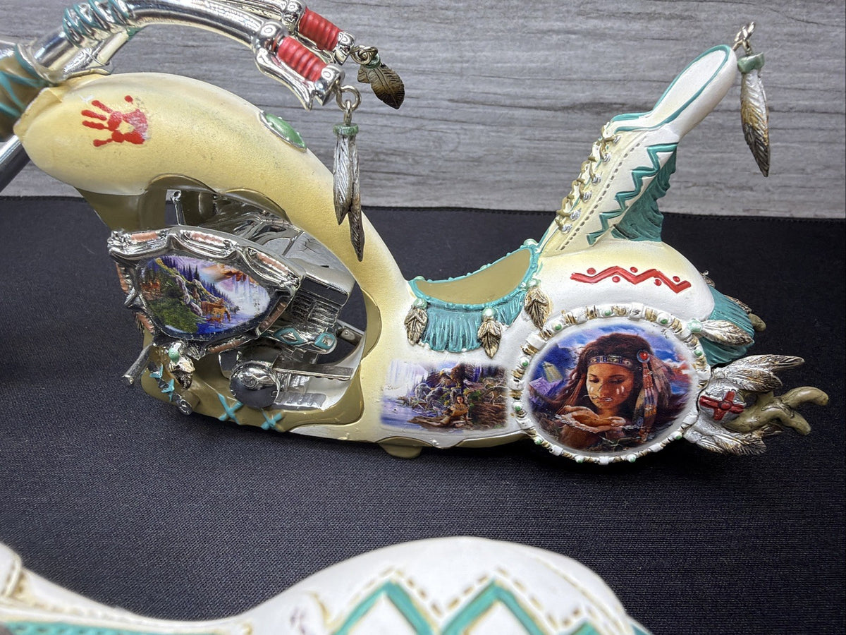 Vintage Bradford Exchange ‘Mystic Cruiser' Indian Native American Motorcycle X217