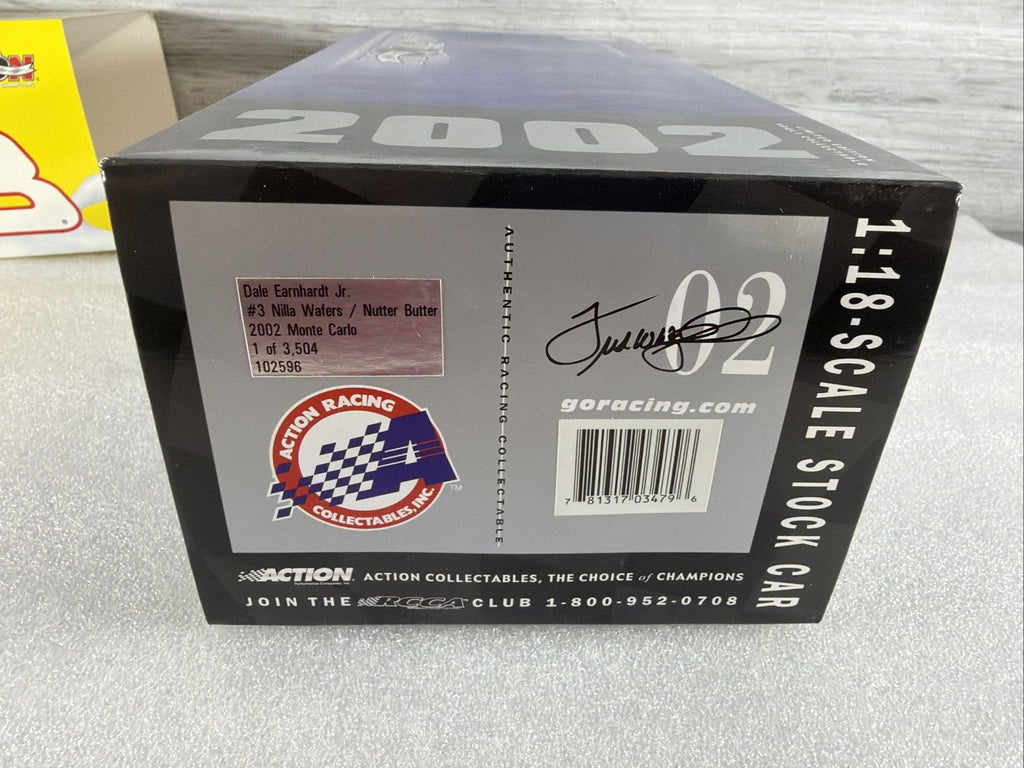 2002 Action 1/18 #3 Dale Earnhardt Jr Nilla /Nutter Butter Monte Carlo Nice10
