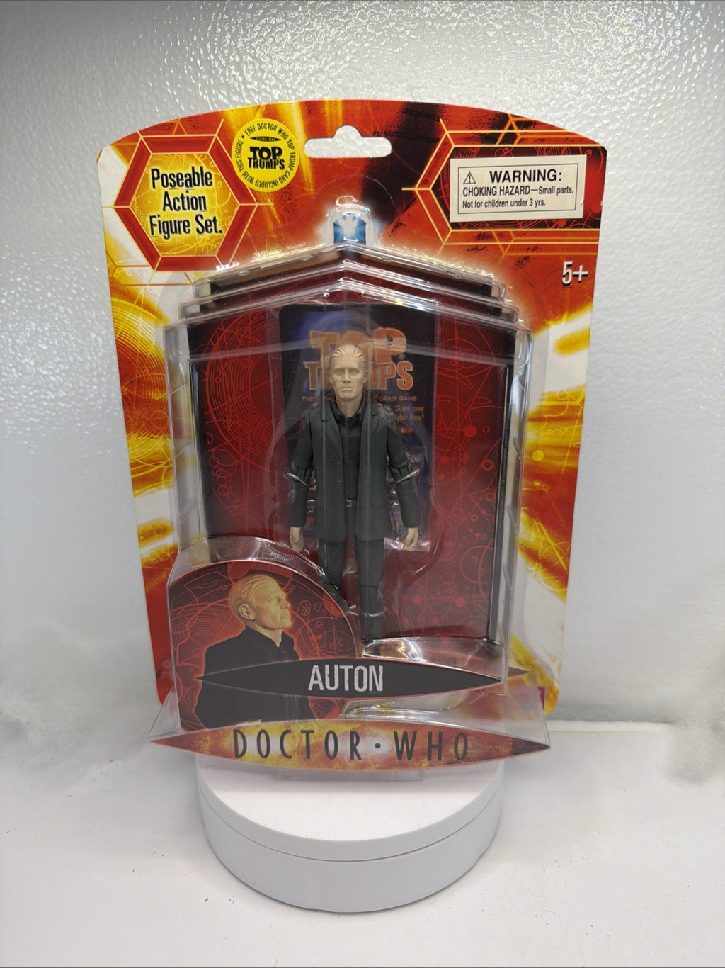 Doctor Who Series 1 Poseable 5" Auton Action Figure w Top Trumps Card0