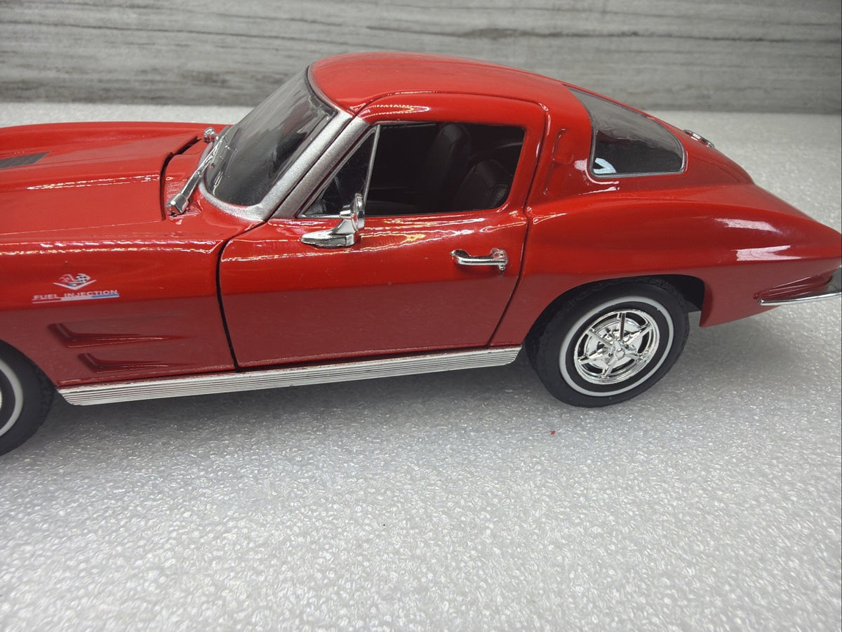 1963 Chevrolet Corvette C2 1/24 Scale Diecast Metal Model - Red No Box  Nice7