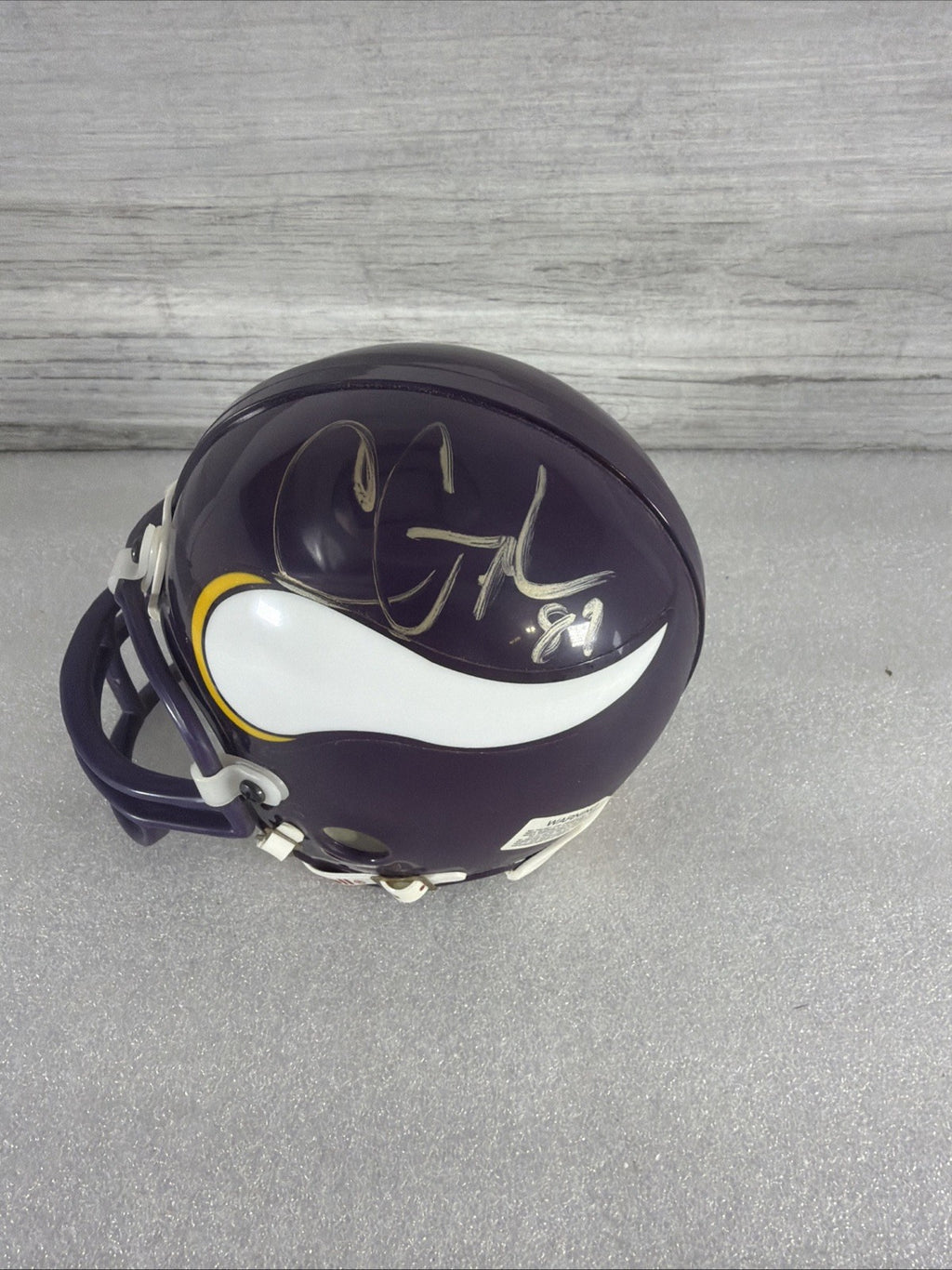 SIGNED MINNESOTA VIKINGS MINI HELMET CARL ELLER 81 READ, DESCRIPTION!! AUTHENTIC10