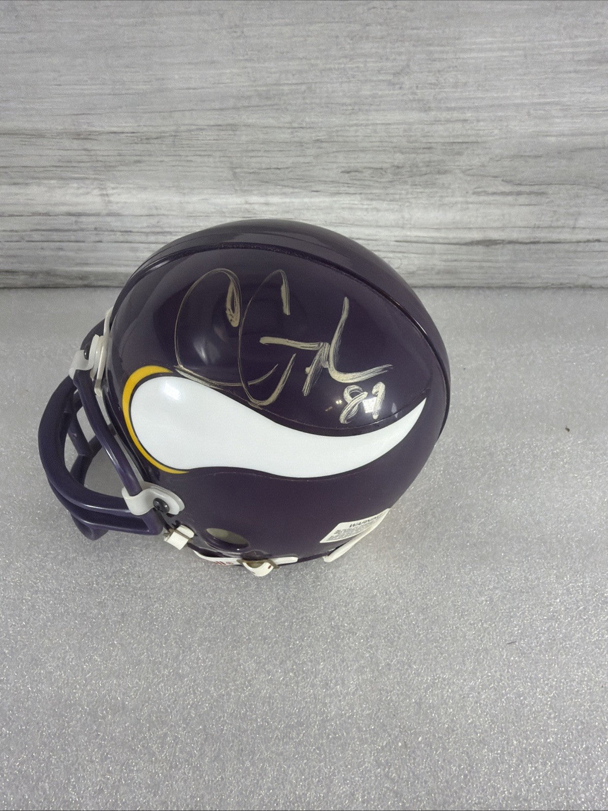 SIGNED MINNESOTA VIKINGS MINI HELMET CARL ELLER 81 READ, DESCRIPTION!! AUTHENTIC10