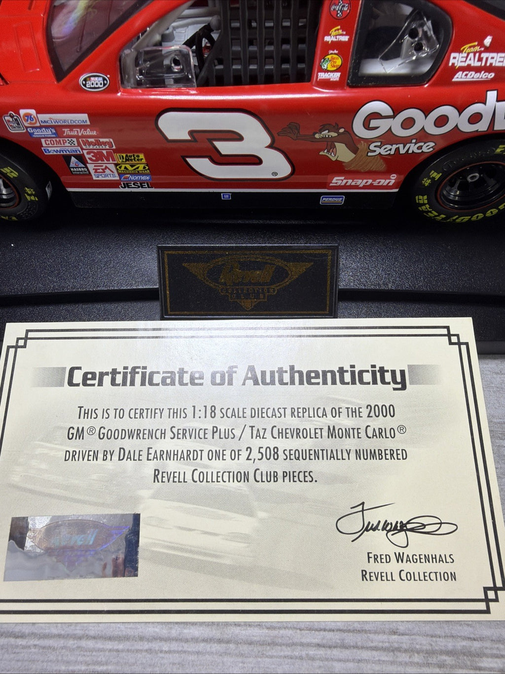 Dale Earnhardt #3 GM Goodwrench TAZ NO BULL Revell 1/18 Nascar Diecast NICE1