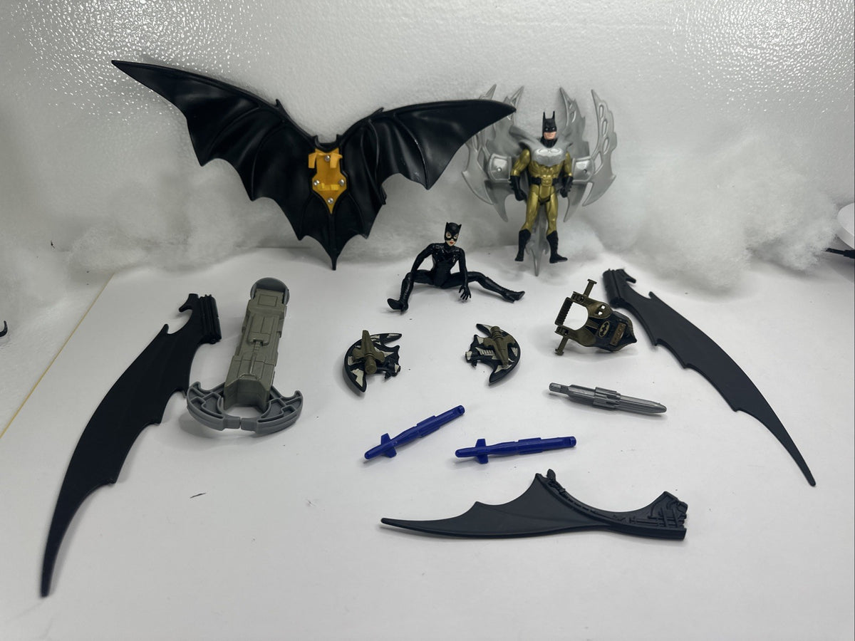 Used Vintage Batman Kenner figures lot Wings Missiles Etc 1990’s Characters Used0