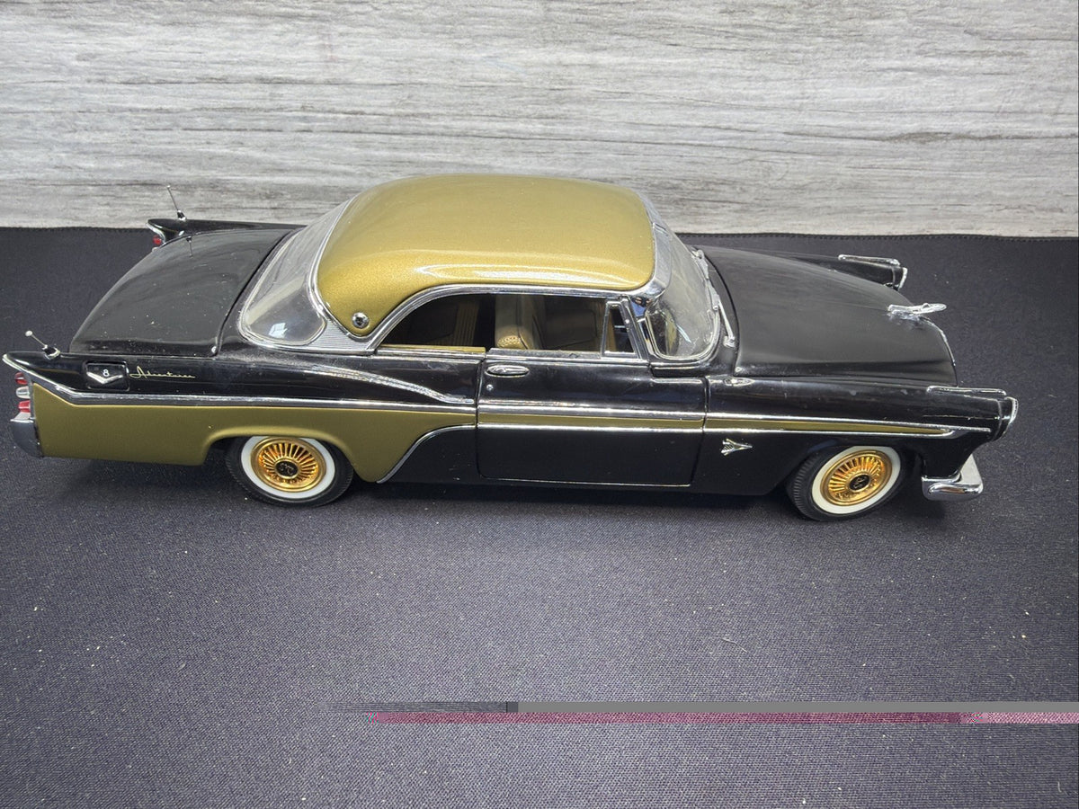 Danbury Mint 1956 DeSoto Adventurer Die Cast Car 1/24, Black/Gold READ1