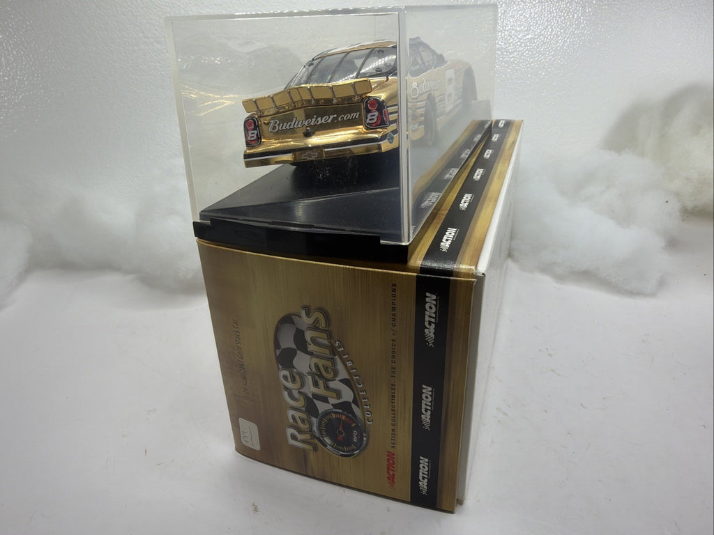 DALE EARNHARDT JR. #8 BUDWEISER 2001 24K GOLD 1/24 SCALE M.CARLO 1/2000 New14