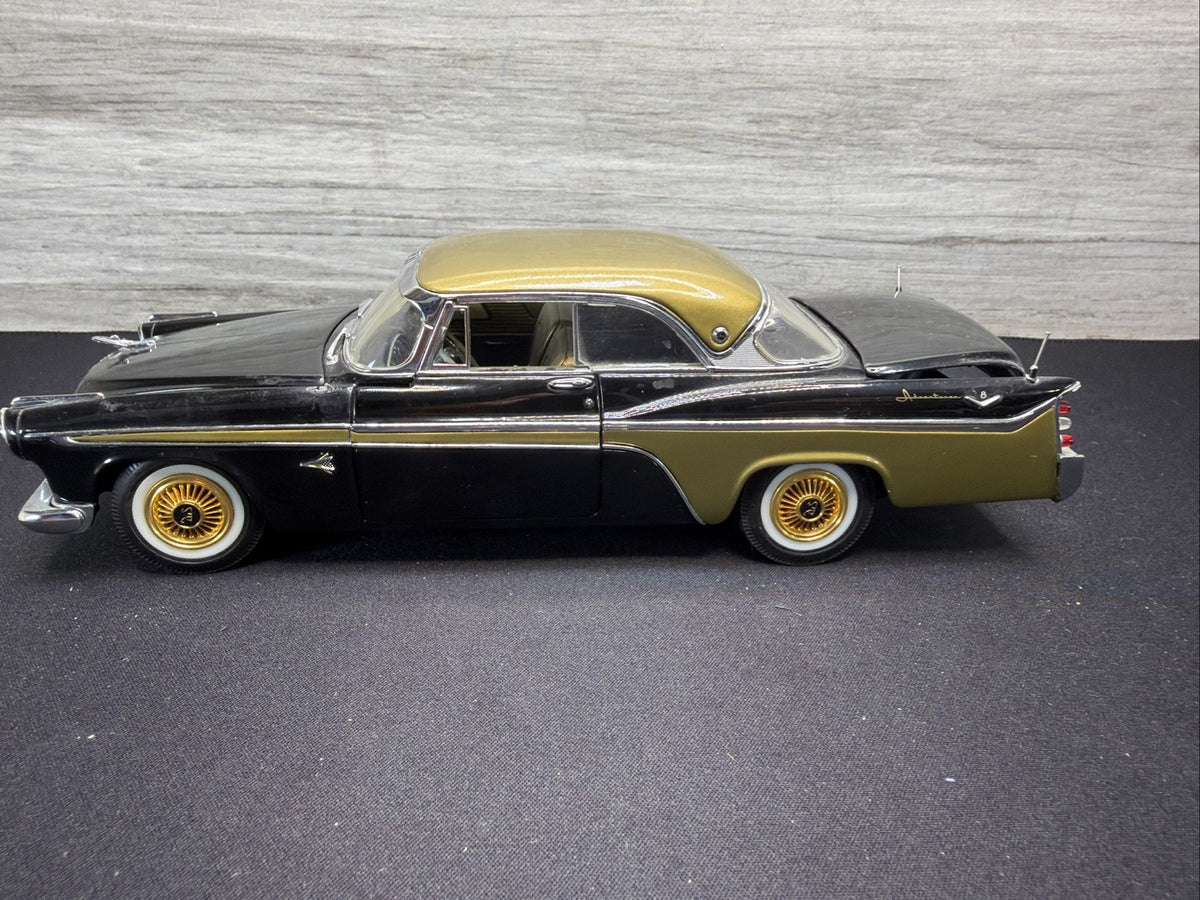 Danbury Mint 1956 DeSoto Adventurer Die Cast Car 1/24, Black/Gold READ7