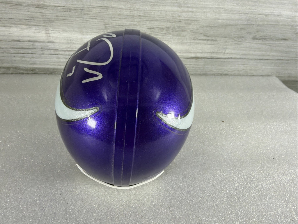 CHRISTIAN PONDER Signed MN  Vikings Mini Helmet NO COA PLEASE READ,AUTHENTIC9