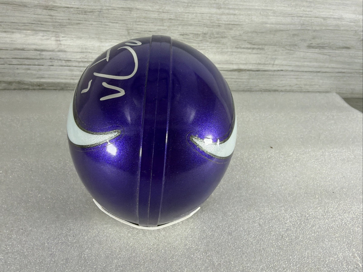 CHRISTIAN PONDER Signed MN  Vikings Mini Helmet NO COA PLEASE READ,AUTHENTIC9
