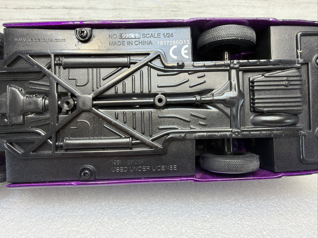 Jada Big Time Kustoms 1:24 Scale Purple 1951 Mercury Black Flames Nice No Box14