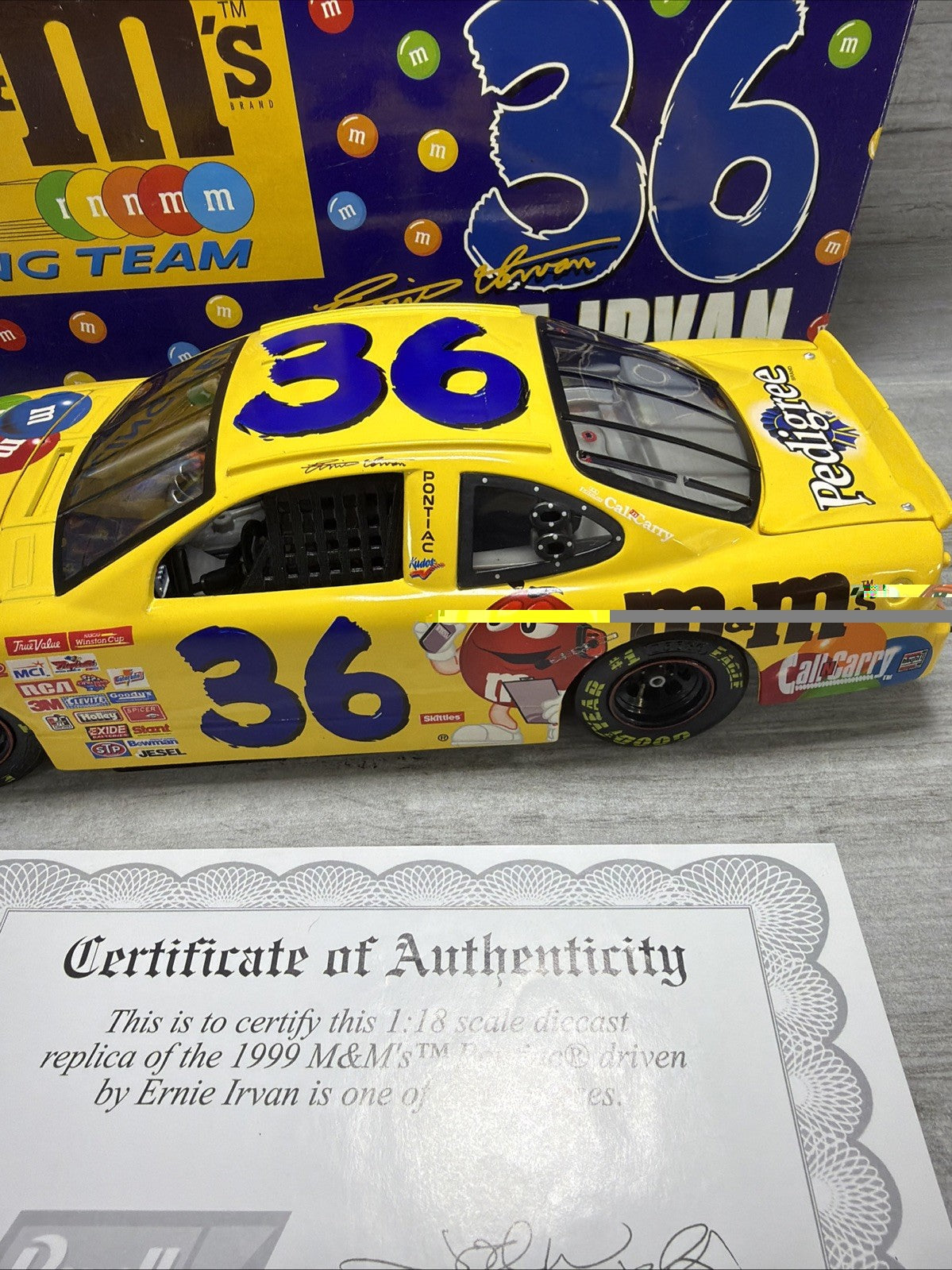 1999 Revell Ernie Irvan M&Ms 1/18 Pontiac New  1/2508 With Certificate8