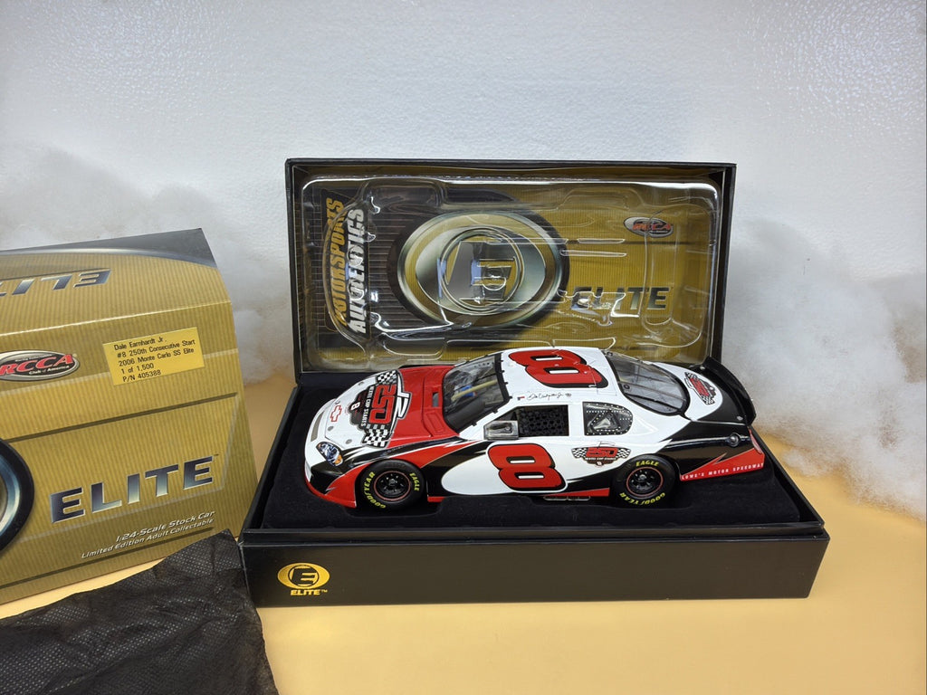 DALE EARNHARDT JR. 2006 ELITE #8 250TH CONSECUTIVE START CHEVY /1,500 MADE XRARE7
