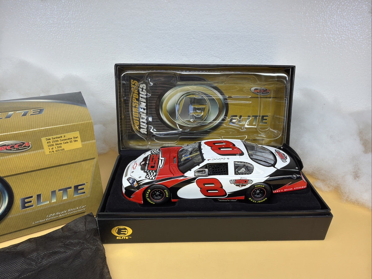 DALE EARNHARDT JR. 2006 ELITE #8 250TH CONSECUTIVE START CHEVY /1,500 MADE XRARE7