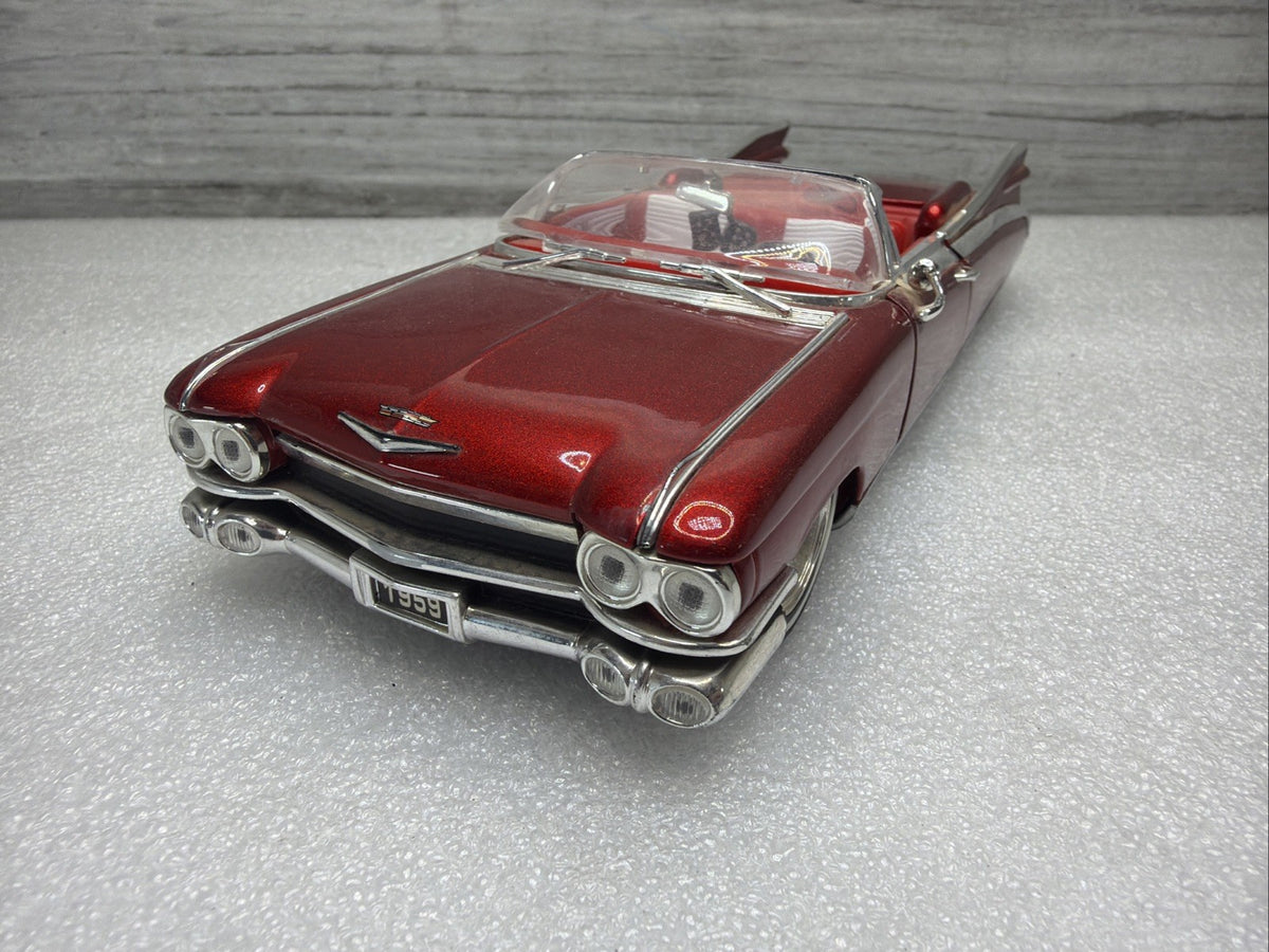 Jada Diecast 1:24 Street Low Metallic Red 1959 Cadillac Eldorado Model Car VGC!4