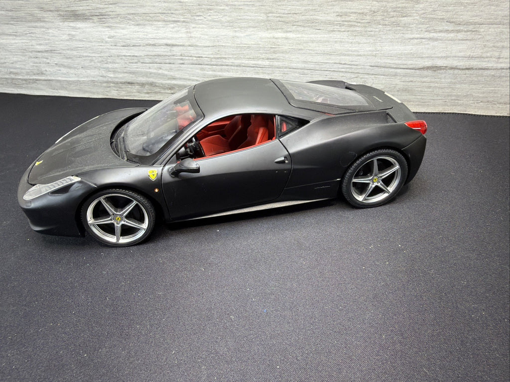 1:18 Hot Wheels Elite Ferrari 458 Speciale Matte Black No Box. Nice. READ2