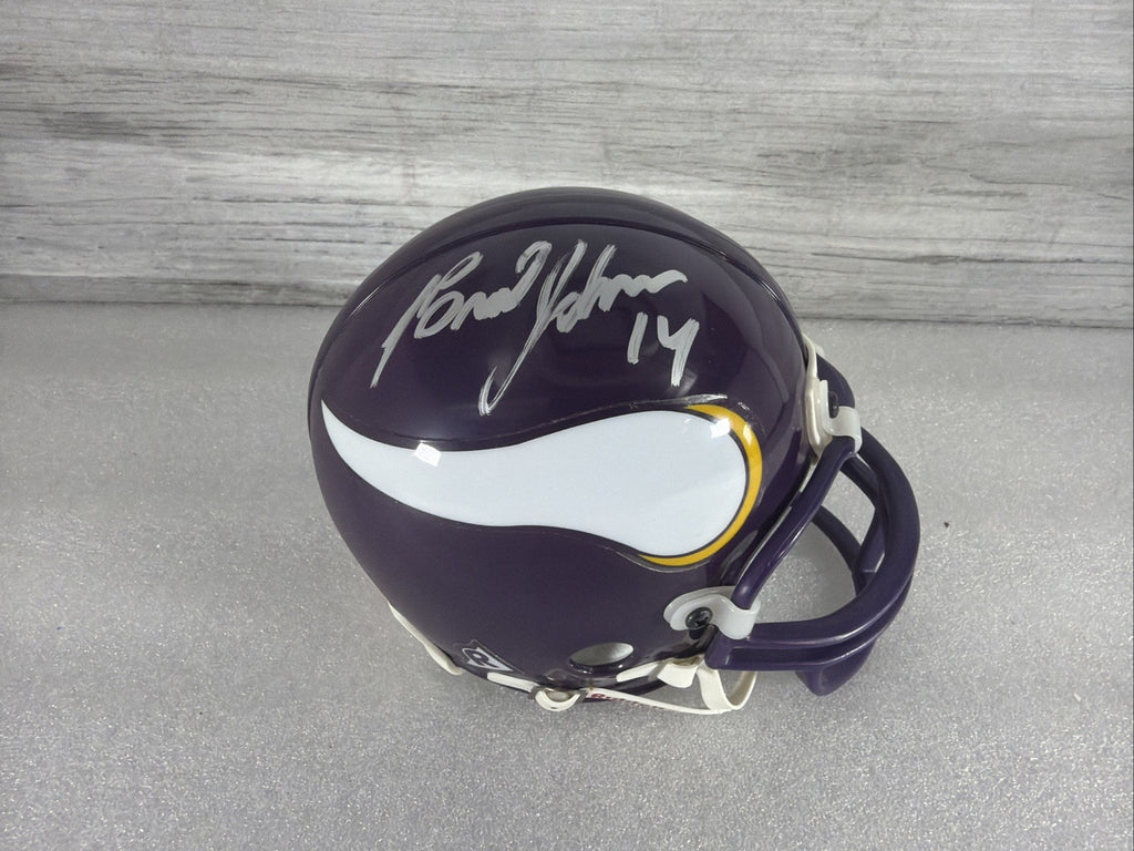 BRAD JOHNSON Signed Minnesota Vikings Mini Helmet NO COA PLEASE READ,AUTHENTIC1