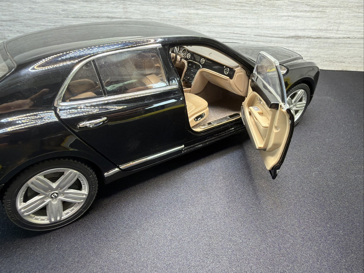 Rare Rastar Bentley Mulsanne 1:18 Diecast Black Model Car No Box Window Damage.14