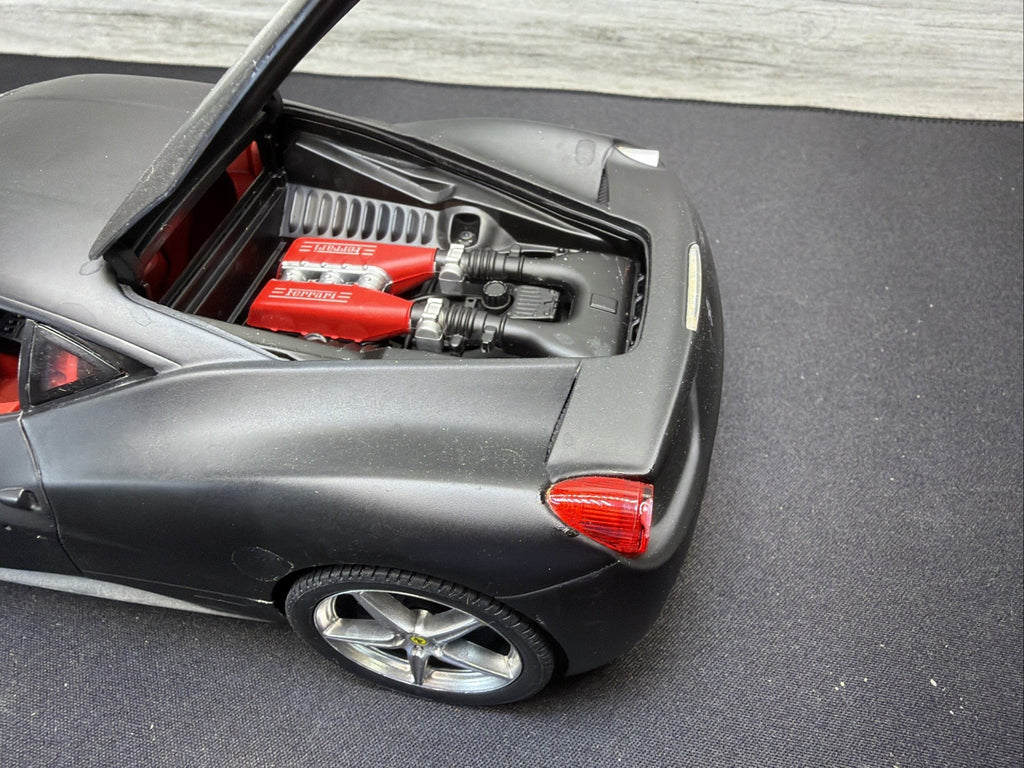 1:18 Hot Wheels Elite Ferrari 458 Speciale Matte Black No Box. Nice. READ7