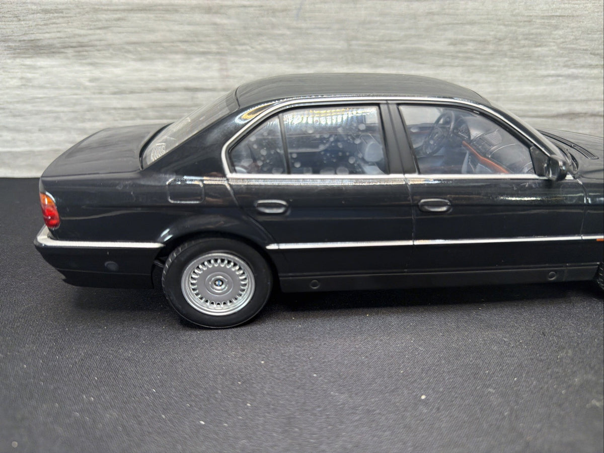 RARE 1:18 KK SCALE 1994 BMW 740i E38 7-series Black  Metallic Diecast  NO BOX0