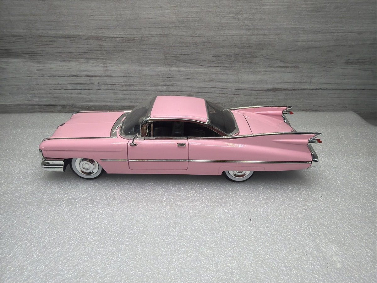 Jada, 1959 Cadillac Deville, Pink, 1:24 Diecast Car W Opening Doors Nice No Box9