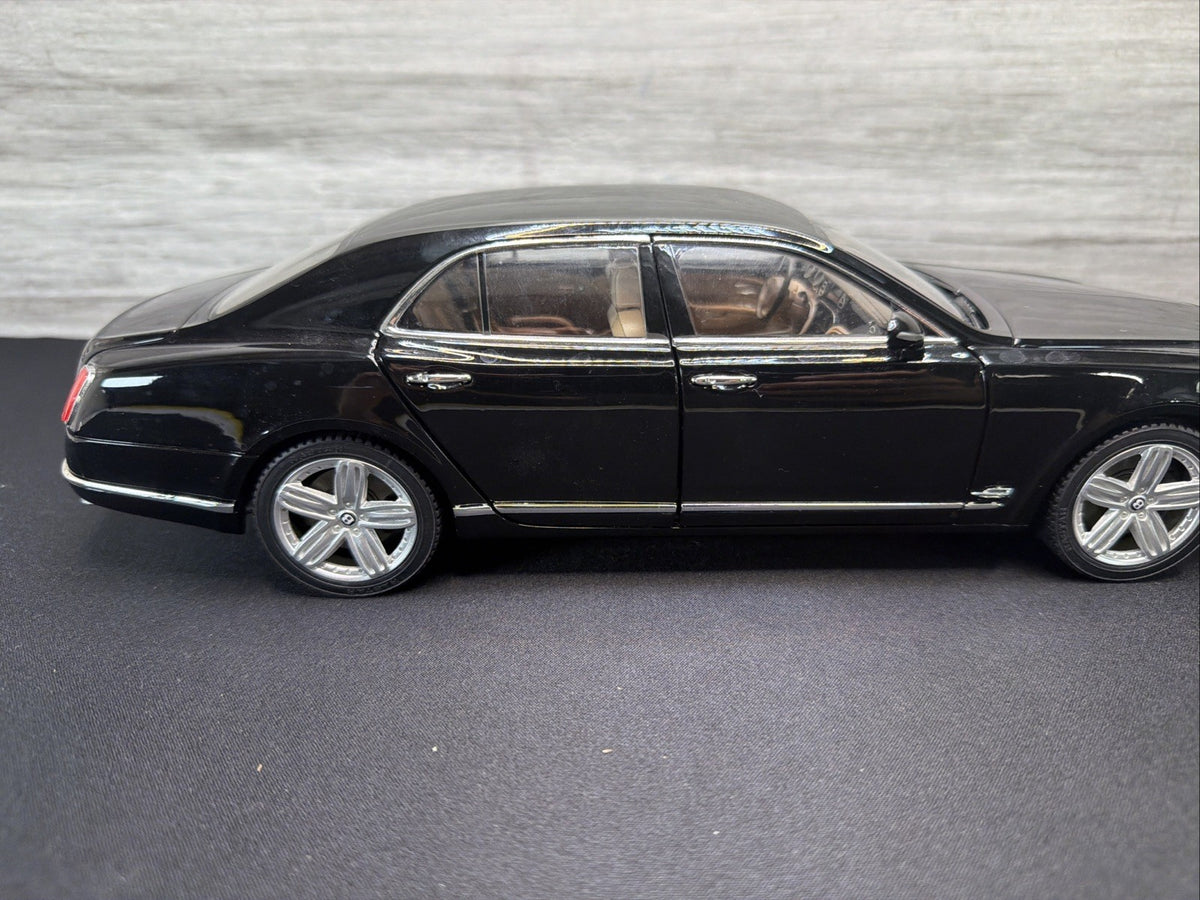 Rare Rastar Bentley Mulsanne 1:18 Diecast Black Model Car No Box Window Damage.1