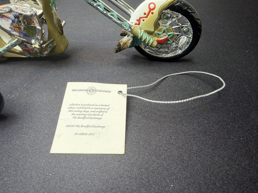 Vintage Bradford Exchange ‘Mystic Cruiser' Indian Native American Motorcycle X27