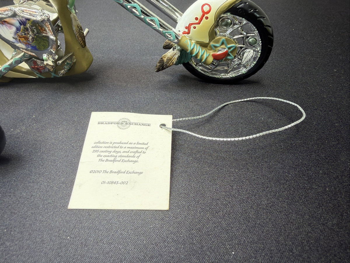 Vintage Bradford Exchange ‘Mystic Cruiser' Indian Native American Motorcycle X27