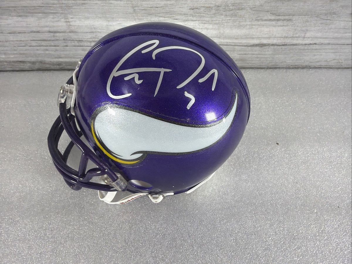 CHRISTIAN PONDER Signed MN  Vikings Mini Helmet NO COA PLEASE READ,AUTHENTIC2