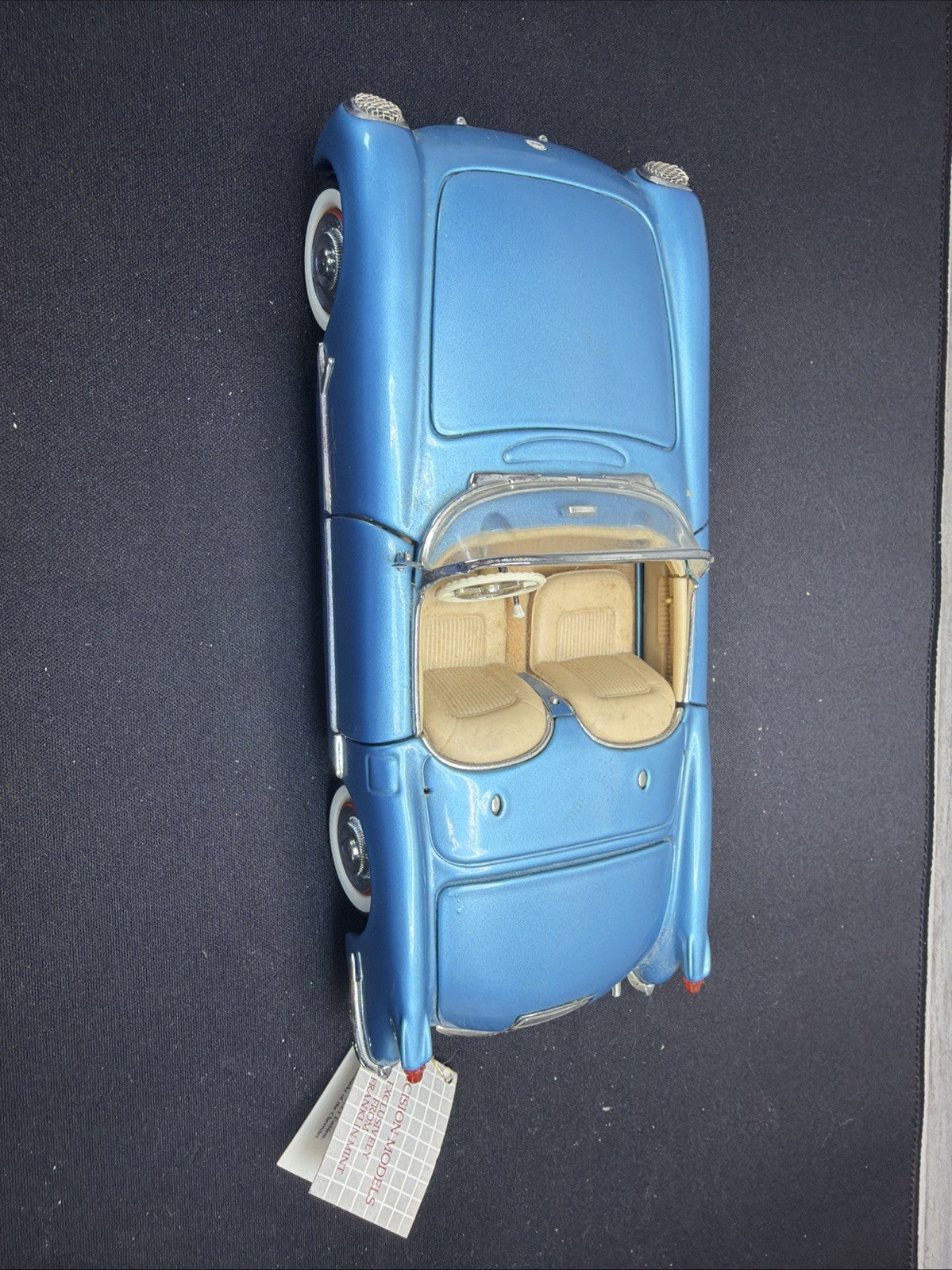 Franklin Mint 1955 Chevrolet Corvette 1:24 Diecast Model Car Blue3