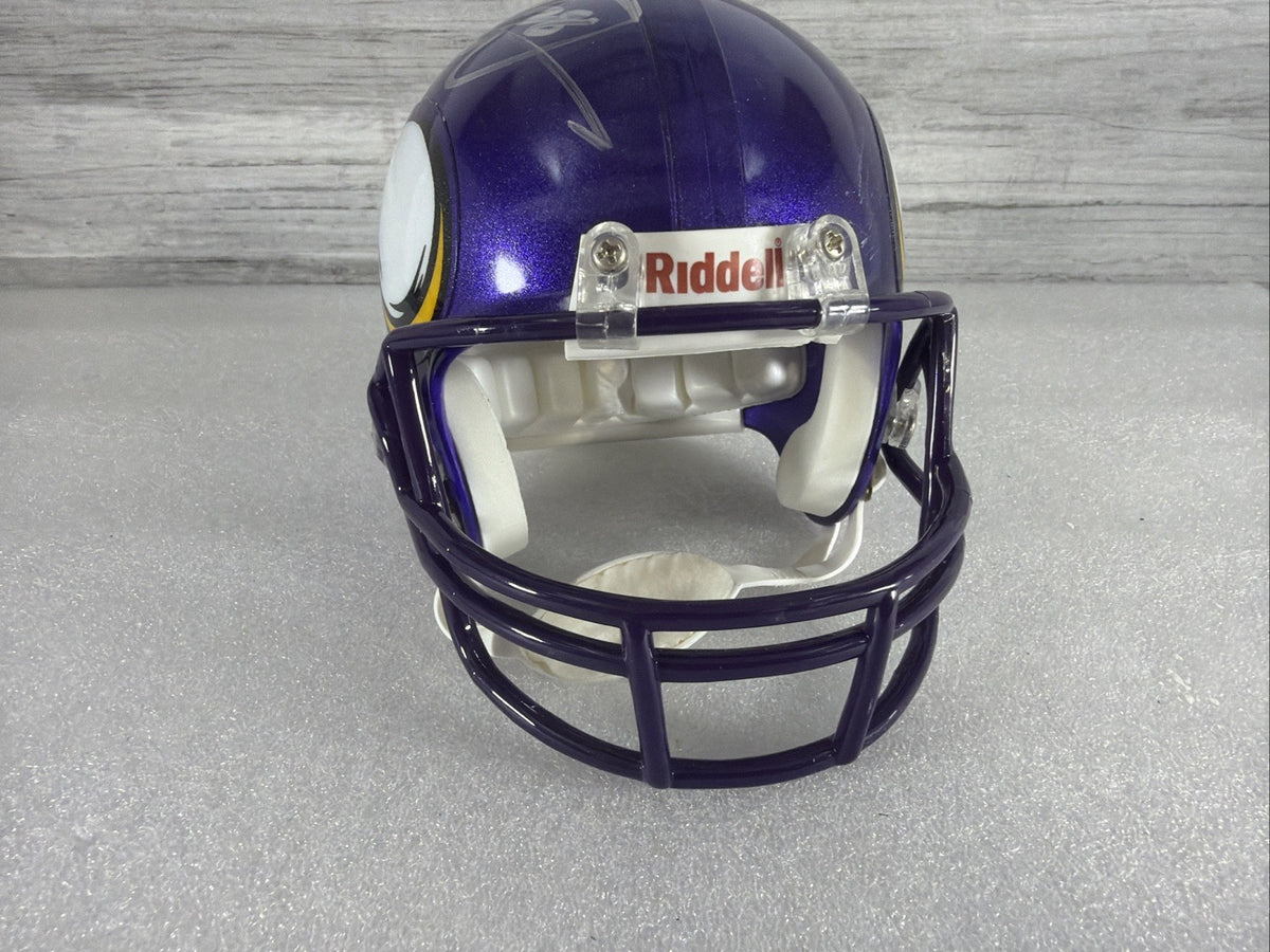 ADRIAN PETERSON Signed Vikings Mini Helmet NO COA PLEASE READ,AUTHENTIC3