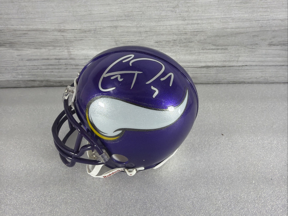 CHRISTIAN PONDER Signed MN  Vikings Mini Helmet NO COA PLEASE READ,AUTHENTIC1